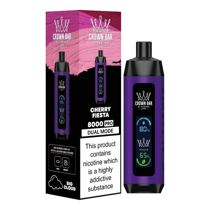 [Global-CN01] Authentic CROWN BAR Al Fakher 8000 Pro Dual Mode Kit 18ml