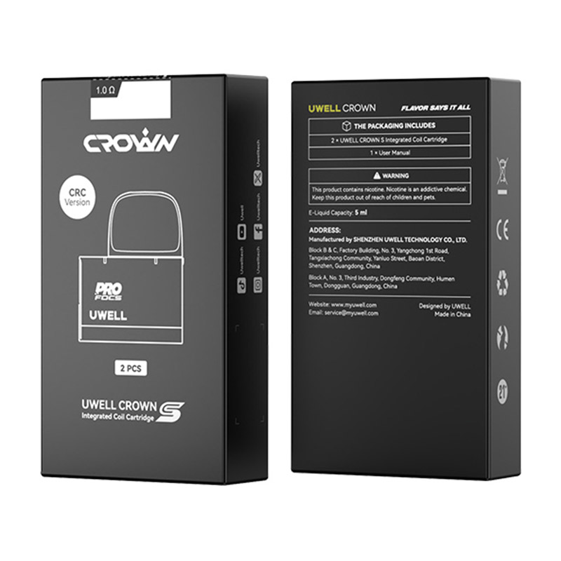 [Global-CN02] Uwell Crown S Pod Cartridge 5ml (2pcs/pack)