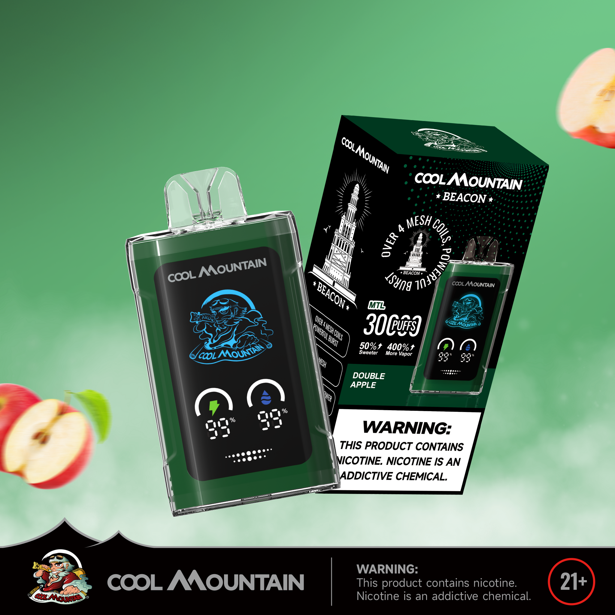 [Europe-PL01] Cold Mountain BEACON 30K Kit Shisha 35ml