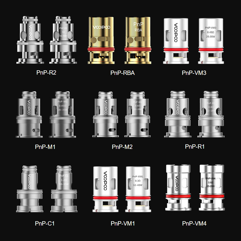 [Global-CN02] Voopoo PnP Replacement Coils for Drag Baby/Mini/2/S/X,VINCI Series Kit,Argus Pro,PnP 20/22,V.SUIT,Doric 60,Drag E60,Drag H80 S (5Pcs/Pack)
