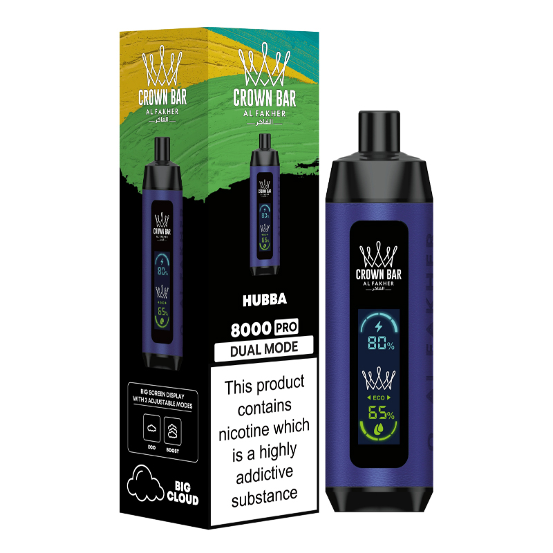 [Global-CN01] Authentic CROWN BAR Al Fakher 8000 Pro Dual Mode Kit 18ml