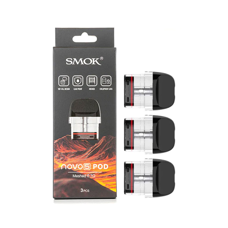 [Global-CN02] SMOK Novo 5 Pod Series Cartridge for Novo 5 Kit, Novo 6 Kit 2ml/3ml (3pcs/pack)