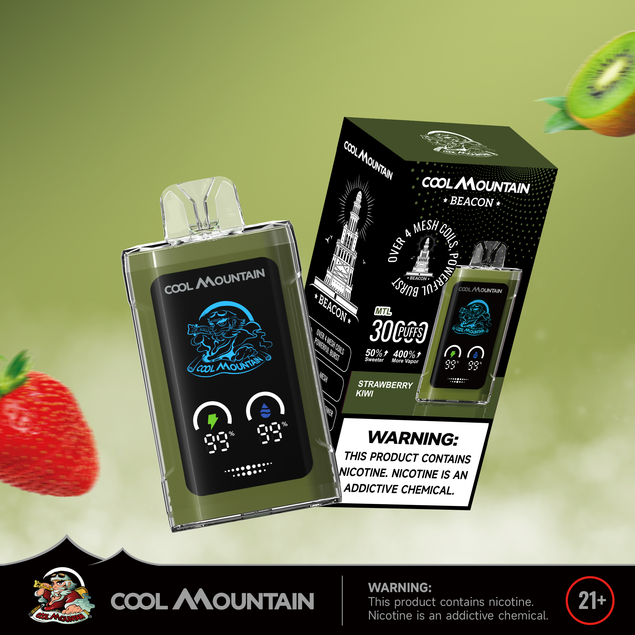 [Europe-PL01] Cold Mountain BEACON 30K Kit Shisha 35ml