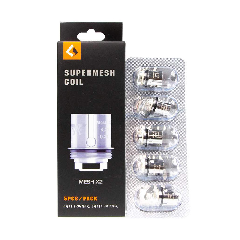 [Global-CN02] Geekvape Super Mesh Coils (0.2ohm & 0.4ohm) for Aero Mesh,Shield,Cerberus Tank Atomizer，Obelisk C Tank (5pcs/Pack)
