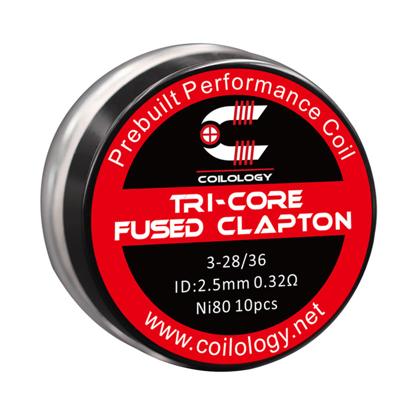 [Global-CN02] 10pcs Coilology Tri-Core Fused Clapton Prebuilt Coil 3-28/36