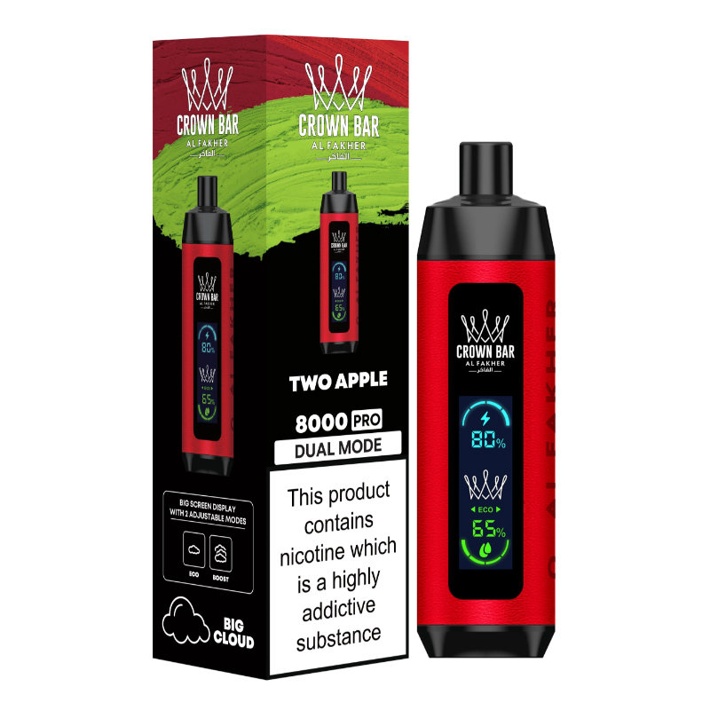 [Global-CN01] Authentic CROWN BAR Al Fakher 8000 Pro Dual Mode Kit 18ml