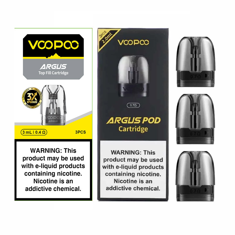 [Global-CN02][Clearance] VOOPOO Argus Pod / Argus P1 / Argus Z / Argus G / Argus Pod SE / Argus P1s / Argus P2 / Argus G2 / Argus G2 Mini / Argus A Pod Cartridge 2ml / 3ml (3pcs/pack)