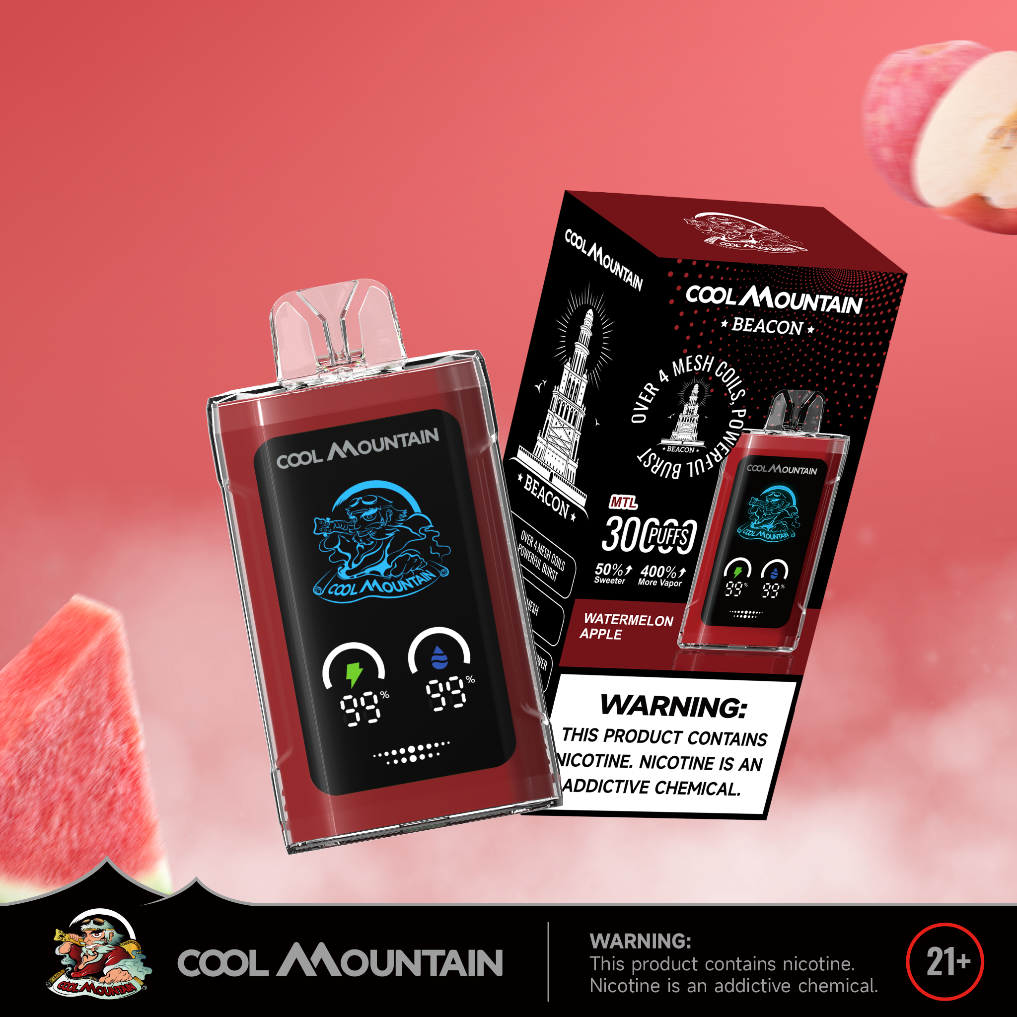 [Europe-PL01] Cold Mountain BEACON 30K Kit Shisha 35ml