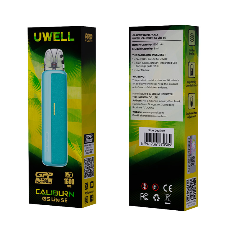[Global-CN02] Uwell Caliburn G5 Lite SE Pod System Kit 1600mAh