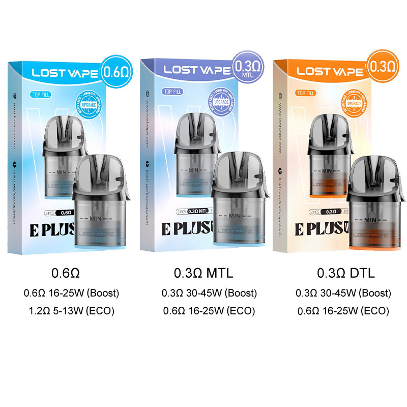 [Global-CN02][Pre-order] Lost Vape E-Plus V2 DM(Dual Mesh) Top Fill Cartridge 