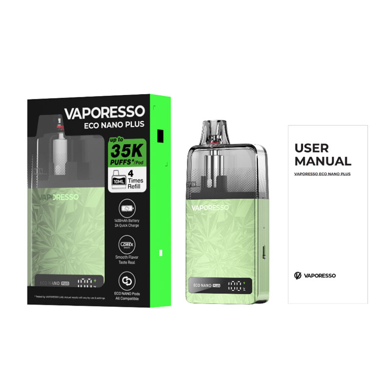 [Global-CN02][Pre-order] Vaporesso Eco Nano Plus Pod System Kit 1400mAh 10ml