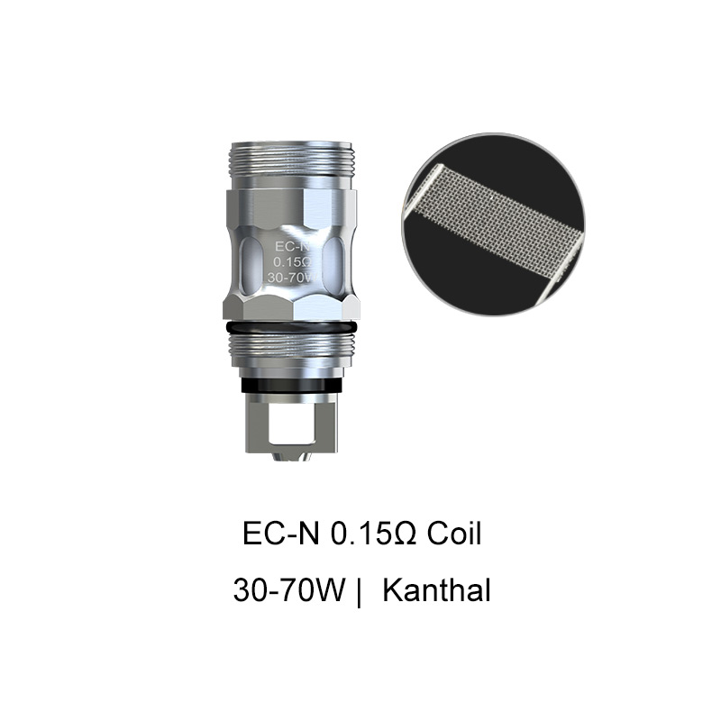 [Global-CN02] Eleaf EC Series Coil Heads for Eleaf iJust S/ iJust 2/ 2 Mini/ iJust ECM Tank, Melo/ Melo 2/ Melo 3/ Melo 3 Mini/ Melo 3 Nano/ Melo 4/ Melo 5/ Melo 6 Tank, Lemo 3, Atlantis & Atlantis 2 & Atalantis Mega iStick X80 ,iStick XC100 Kit (5pcs/pac