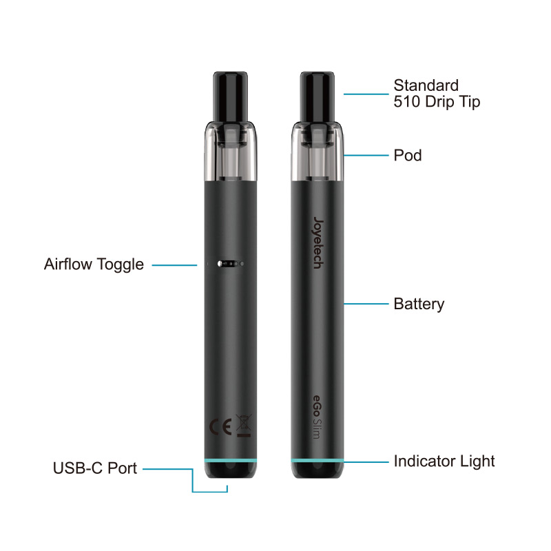 [Global-CN02] Joyetech eGo Slim Pod System Kit 800mAh 2ml