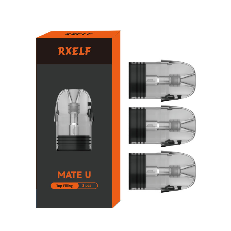 [Global-CN02] RXELF Mate U Top Filling Pod Cartridge for Lost Vape Ursa Nano Series ,Ursa Cap / Cap Pro, Ursa Baby Series, Ursa Pro /Ursa S/Ursa Pocket, Epoch/Epoch Pro,Galaxy T360/S360 Kit 3ml (3pcs/pack)