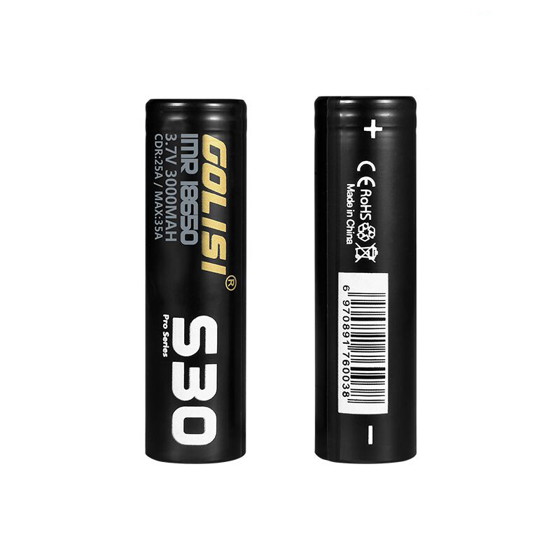 [Global-CN04] 2pcs Golisi S30 IMR 18650 3000mAh 35A Flat Top Li-ion Rechargeable Battery