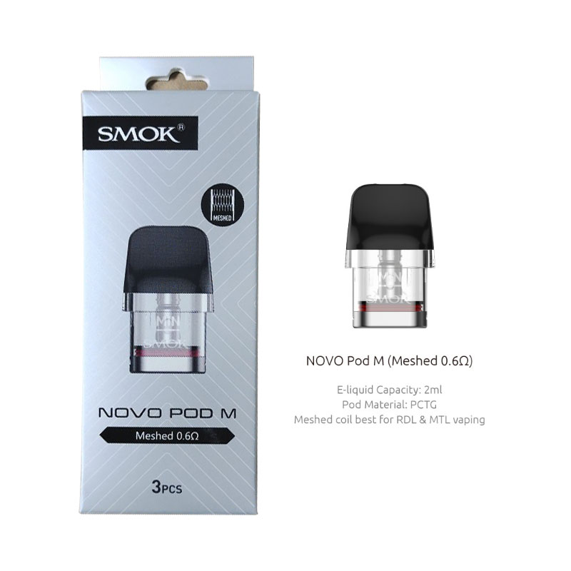 [Global-CN02] SMOK Novo Pod Cartridge for SMOK Novo, Novo 2, Novo 2s, Novo 2X, Novo 3, Novo ECO/SE/Pro, Novo Master/Master Box, Novo GT /GT Box, Propod GT,Novo Classy Kit 3ml/2ml (3pcs/pack)