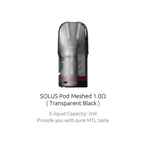 [Global-CN02] SMOK Solus / Solus 2 / Solus G-Box / Solus G / Solus GT / Solus GT Box Pod Cartridge 2ml / 2.5ml / 3ml (3pcs/Pack)
