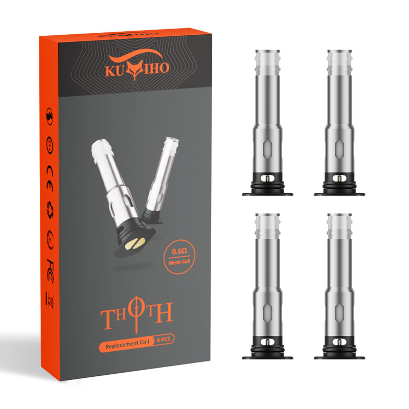 [Global-CN02] Kumiho THOTH Ersatzspulen für THOTH T, THOTH T PRO, THOTH G, THOTH C, THOTH S (4 Stück/Packung)-CigBest DE