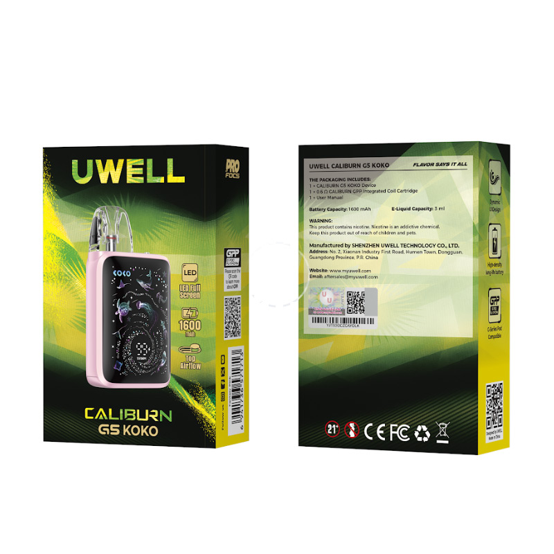 [Global-CN02] Uwell Caliburn G5 KOKO Pod System Kit 1600mAh