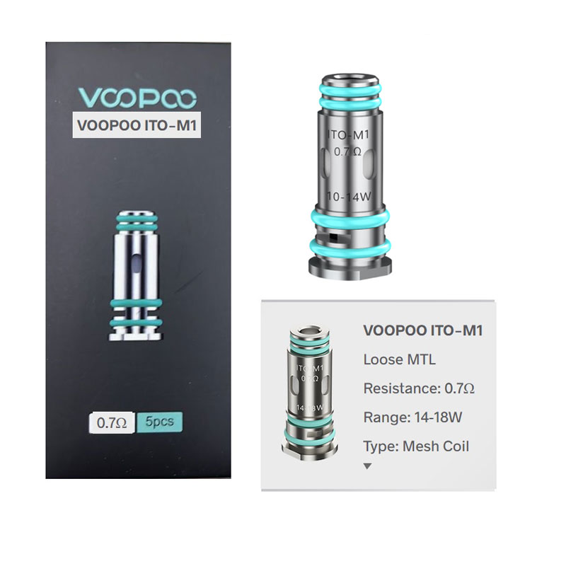 [Global-CN02] Voopoo ITO Coil for Doric 20 Kit / Doric E / Drag Q Kit / Argus P1 Kit / Argus G Kit / Argus A Kit (5pcs/pack)