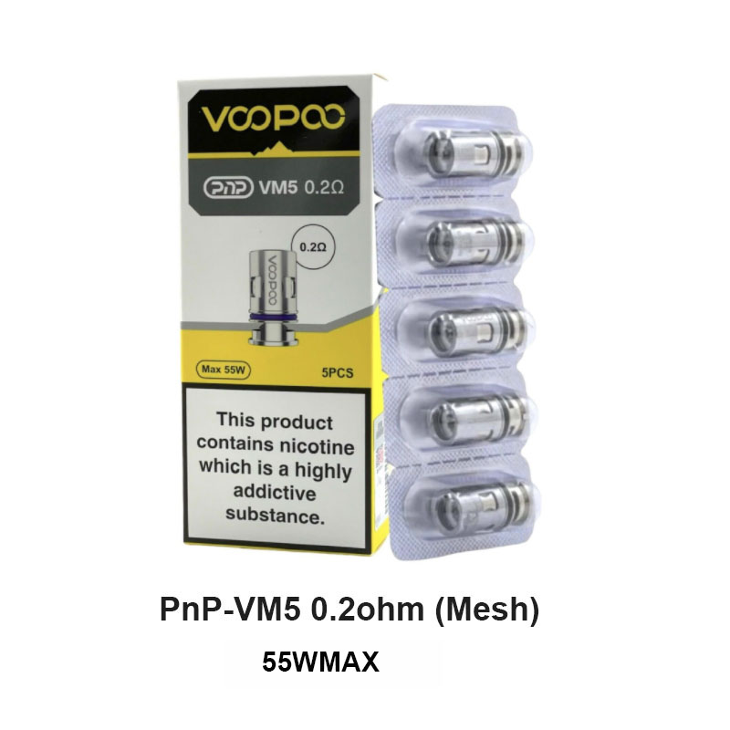 [Global-CN02] Voopoo PnP Replacement Coils for Drag Baby/Mini/2/S/X,VINCI Series Kit,Argus Pro,PnP 20/22,V.SUIT,Doric 60,Drag E60,Drag H80 S (5Pcs/Pack)