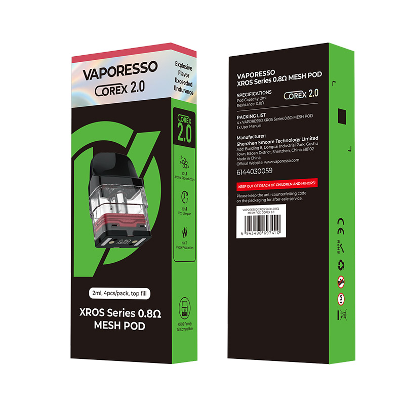 [Global-CN02][Clearance] Vaporesso Xros Series Corex 2.0 Pod Cartridge for Xros / Xros 2 / Xros Mini / Xros 3 / Xros 3 Mini / Xros Nano / Xros 3 Nano / Xros Pro / Xros Cube / Xros 4 / Xros 4 Mini/Xros 4 Nano/ Xros 5 /Xros 5 Mini Kit 2ml / 3ml (4pcs/pack)