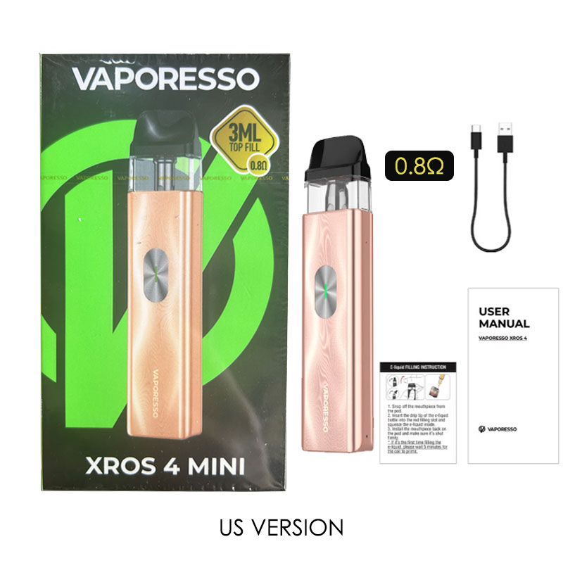 [Global-CN02][Clearance] Vaporesso XROS 4 Mini Pod System Kit 1000mAh 3ml