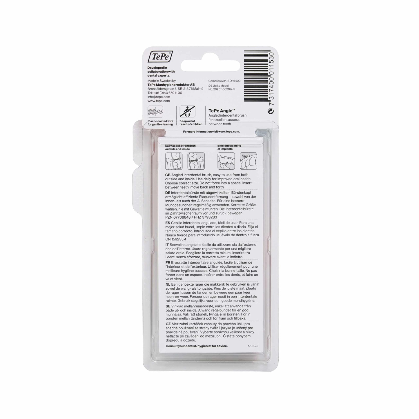 TePe Angle Red Interdental Brushes 0.5mm 6's