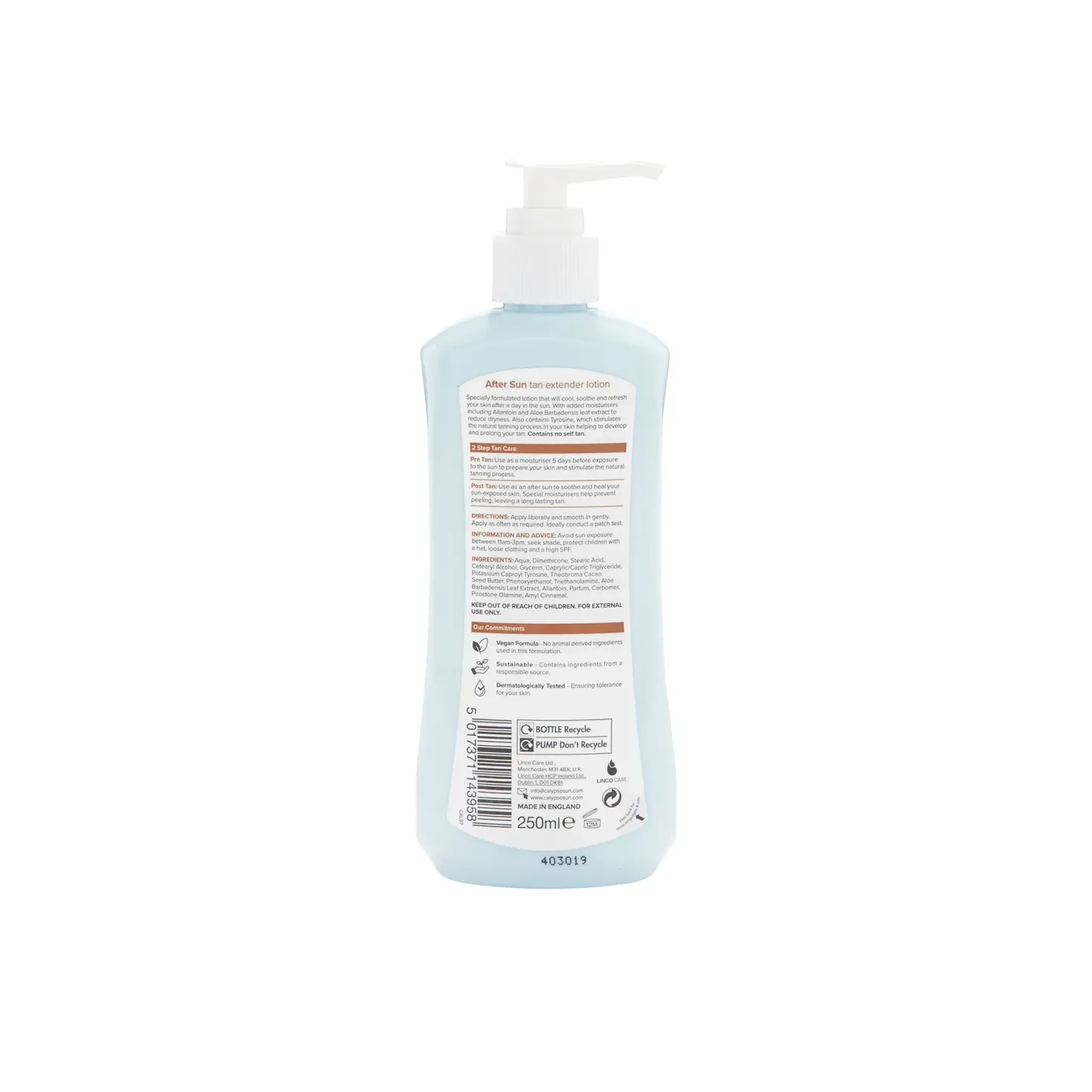 Calypso After Sun with Tan Extender 250ml