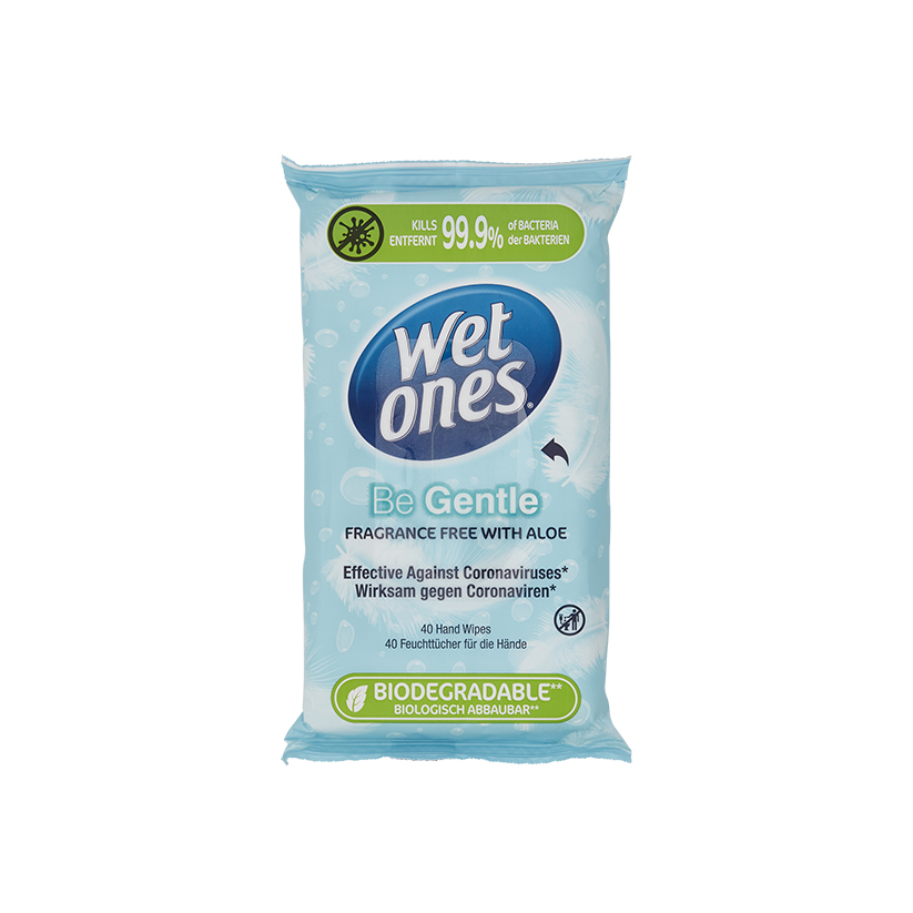 Wet Ones Be Gentle Hand Wipes 40s