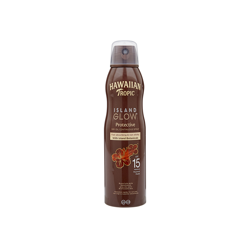 Hawaiian Tropic Island Glow Dry Oil Spray SPF 15 177ml