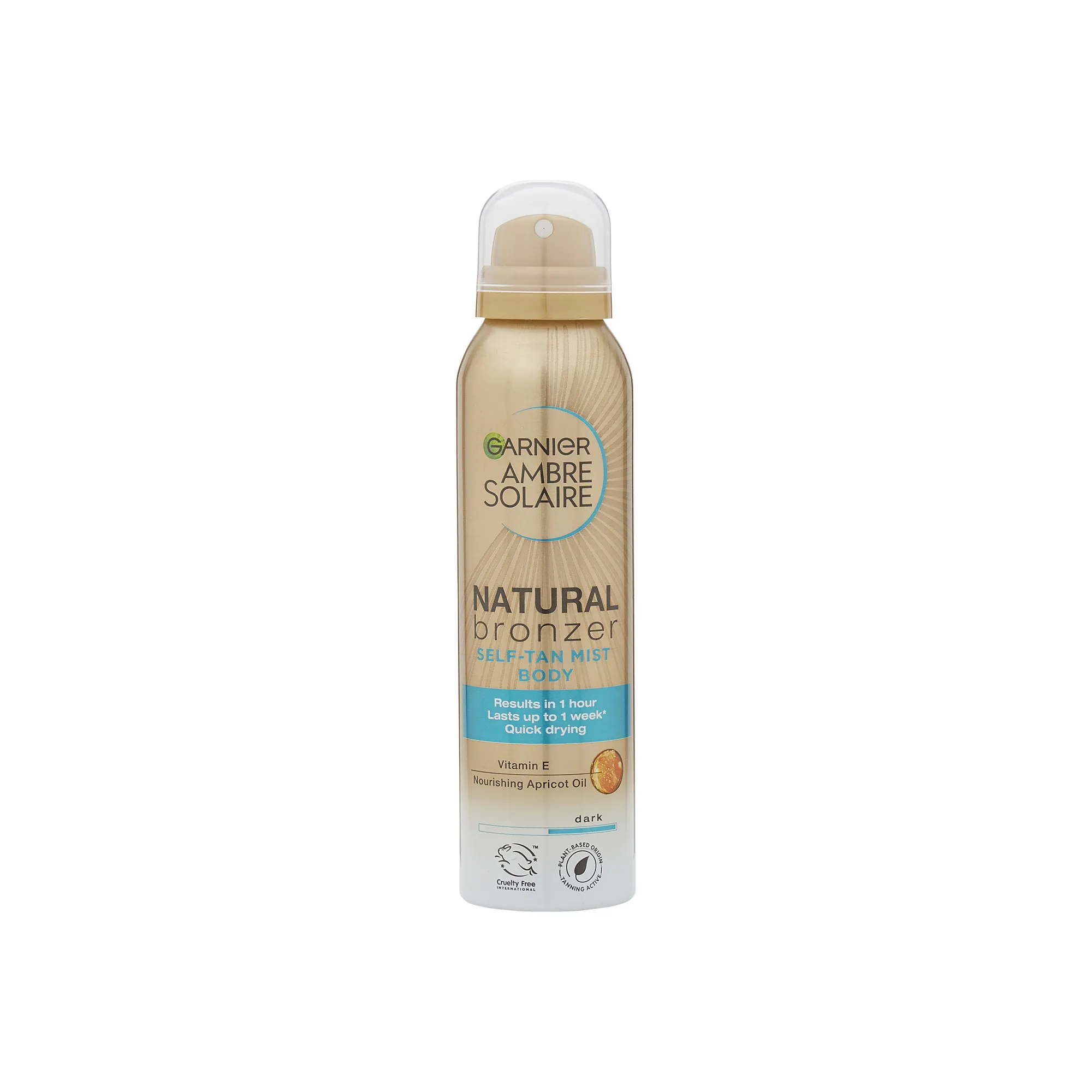 Garnier Ambre Solaire Natural Bronzer Quick Drying Dark Self Tan Body Mist 150ml