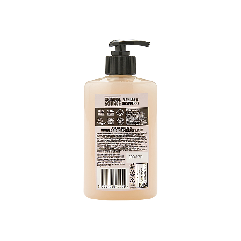 Original Source Antibacterial Hand Wash Creamy Vanilla & Raspberry 300ml