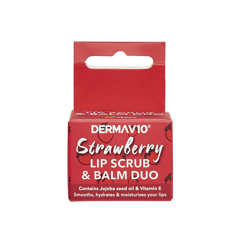 Derma V10 Strawberry Lip Scrub & Balm Duo