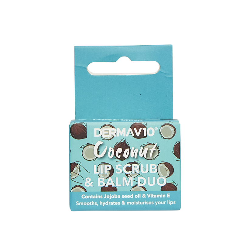 Derma V10 Coconut Lip Scrub & Balm Duo