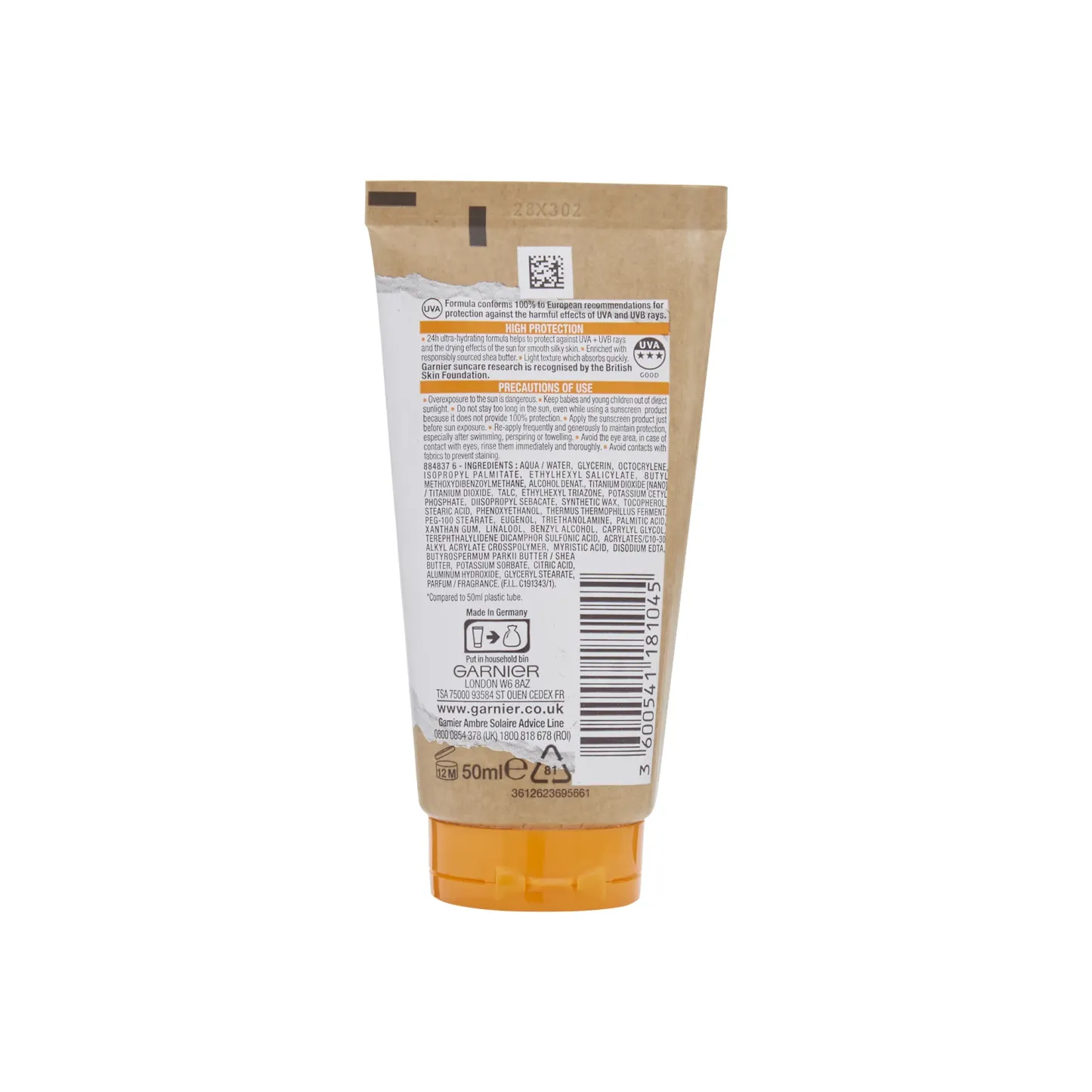 Ambre Solaire Mini Ultra-Hydrating Shea Butter Sun Protection Cream SPF30 50ml
