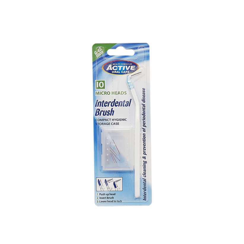 Beauty Formulas Active Oral Care Interdental Brush 10s and Travel Case