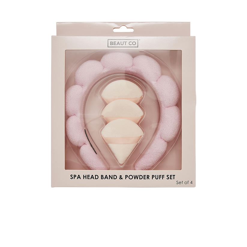 Beaut Co Head Band & Cosmetic Puff Gift Set
