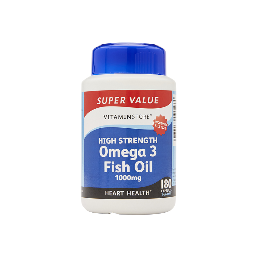 Vitamin Store High Strength Omega 3 1000mg Capsules 180s