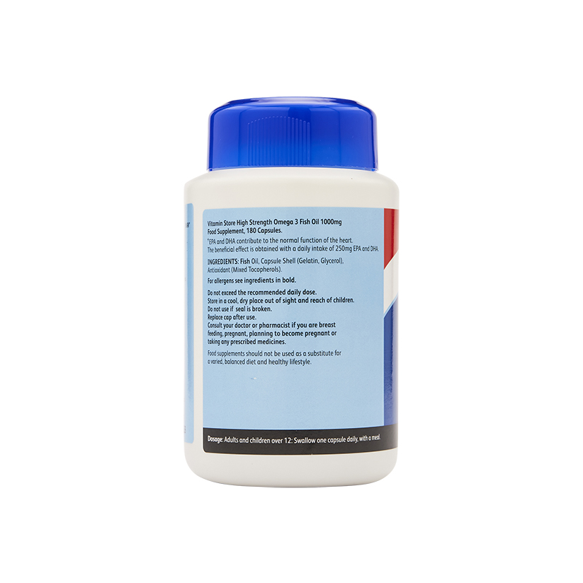 Vitamin Store High Strength Omega 3 1000mg Capsules 180s