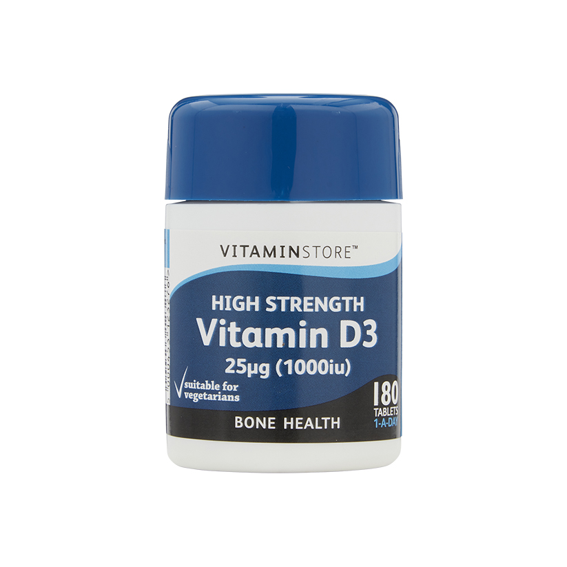Vitamin Store High Strength Vitamin D 25ug Tablets 180s