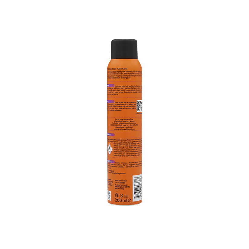 Got2be Dry Shampoo Extra Texture Grapefruit & Amber 200ml