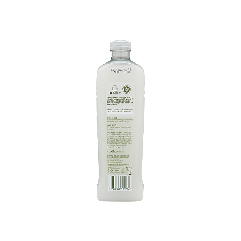 Simple Kind to Skin Nourishing Bath Soak 1L