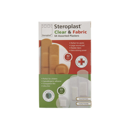 Steroplast Fabric & Clear Plasters 64's