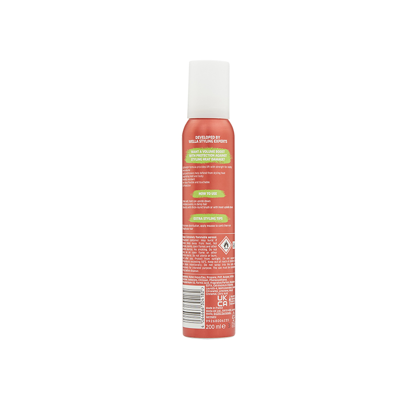 Wella Shockwaves Ultra Strong Heat Defence Volumising Hair Mousse 200ml