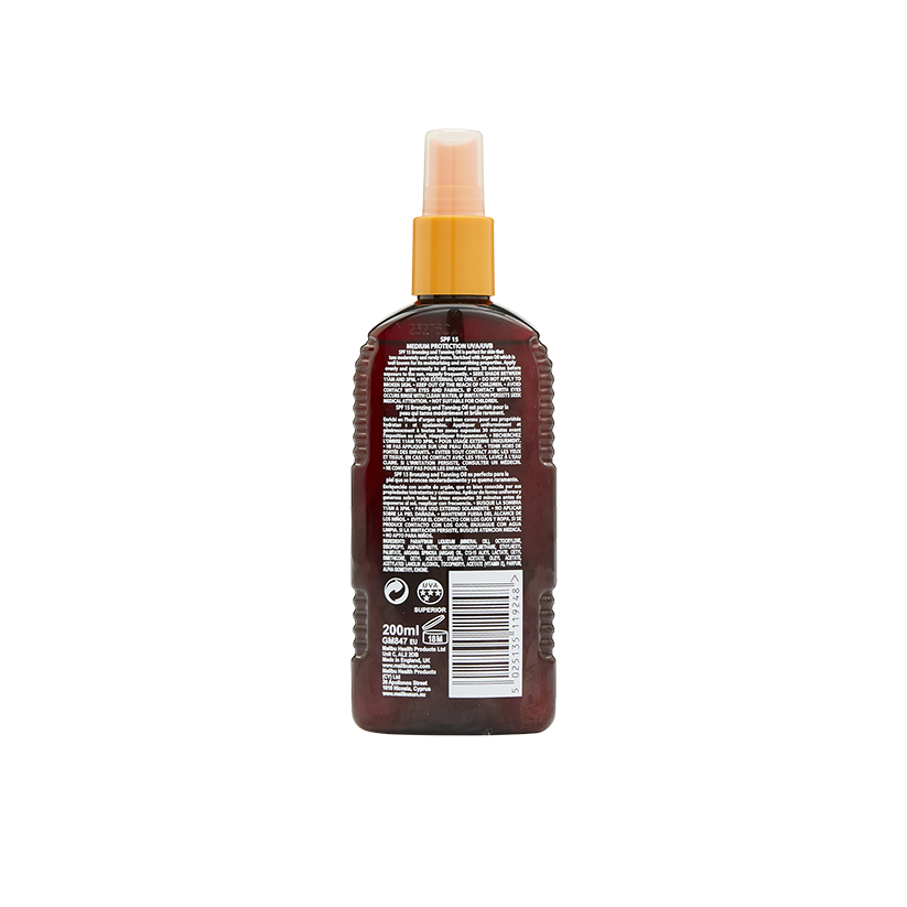 Malibu Bronzing Tanning Oil 200ml SPF 15