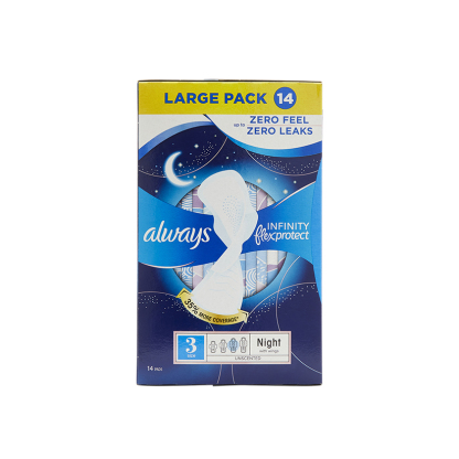 Always FlexProtect Sanitary Towels Size 3 with Night Wings 14’s