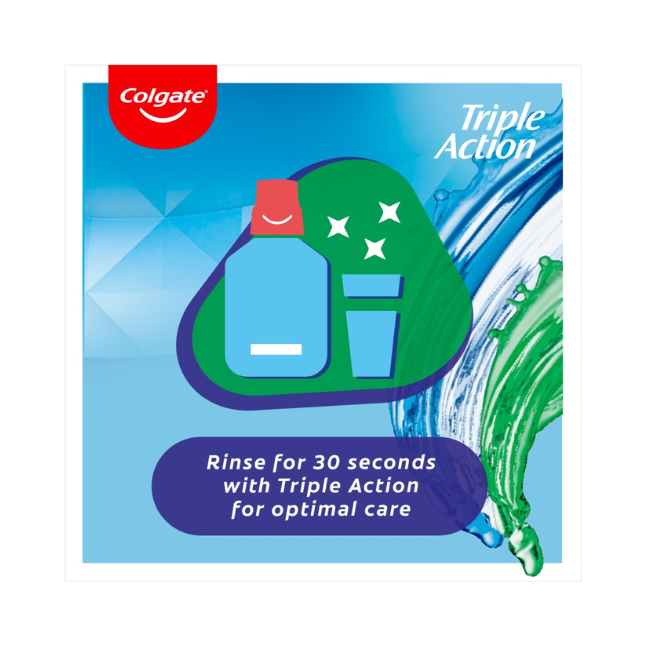 Colgate Mouth Wash Triple Action Zero Alcohol 500ml
