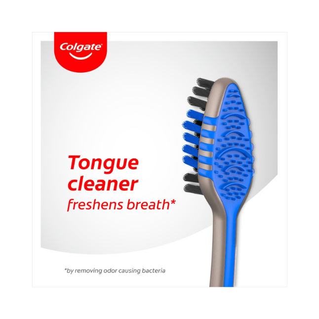 Colgate ZigZag Black Medium Manual Toothbrush x3