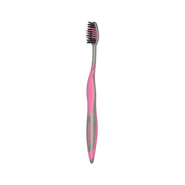 Colgate ZigZag Black Medium Manual Toothbrush x3